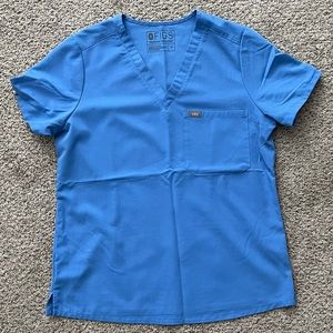 FIGS Scrub Top Catarina One Pocket Medium Ceil Blue